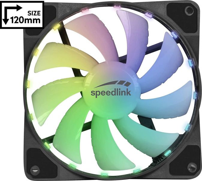 Speedlink Myx LED Fan Kit 2 x Lüfter mit RGB-Beleuchtung inkl. Fernbedienung [2er]