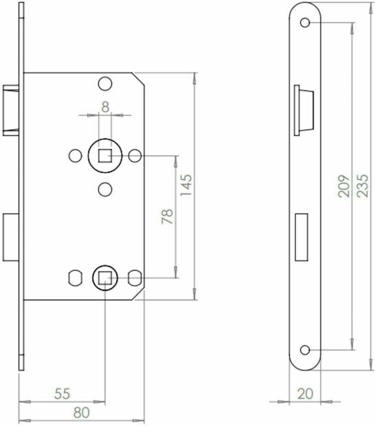 ABUS Einsteckschloss LINKS Gold 20mm ABUS Einsteckschloss LINKS Gold 20mm