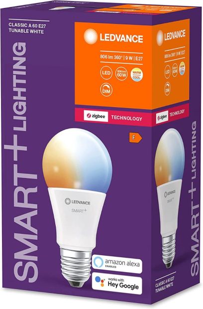 LEDVANCE Smart+ LED E27 ZigBee Dimmbar 9W Kompatibel mit Philips Hue Bridge