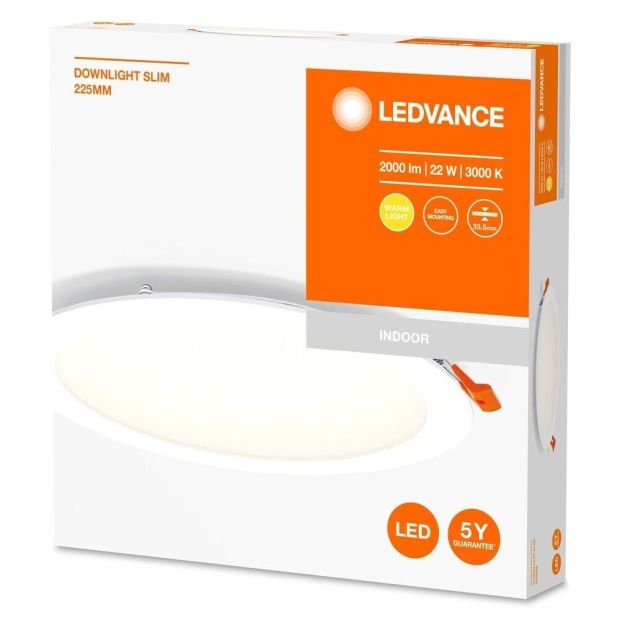 LEDVANCE RECESS SLIM DOWNLIGHT LED Einbaustrahler 22W Warmweiß LEDVANCE RECESS SLIM DOWNLIGHT LED Einbaustrahler 22W Warmweiß