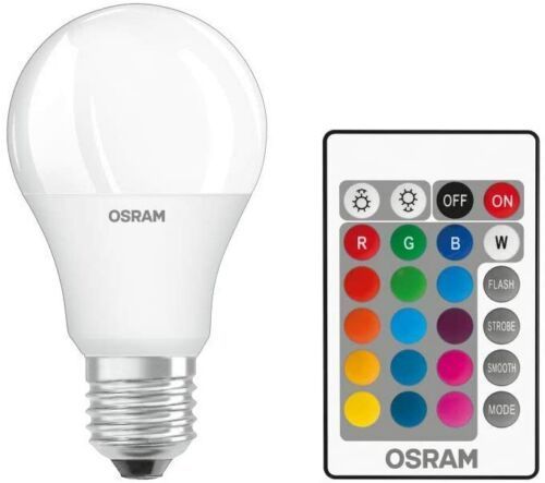OSRAM E27 LED Lampe mit Fernbedienung RGB 60W Dimmbar 