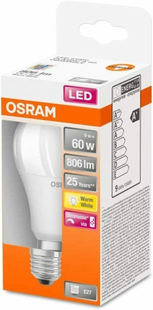 OSRAM E27 LED Lampe mit Fernbedienung RGB 60W Dimmbar 
