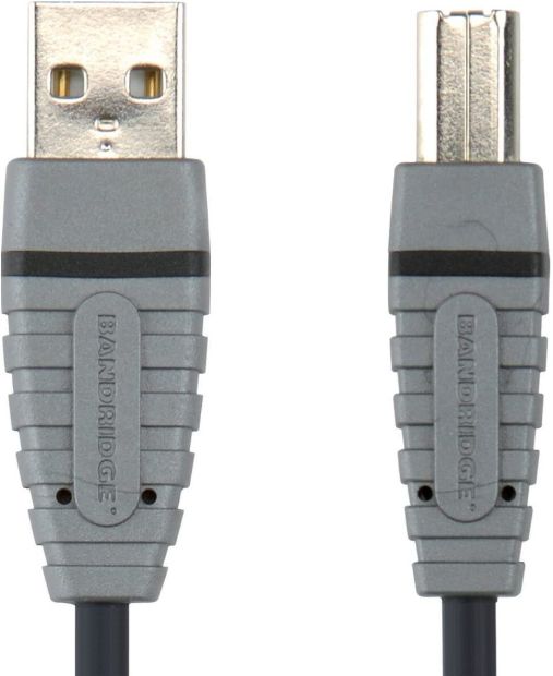 Bandridge 2m USB 2.0 Druckerkabel Scannerkabel USB-A auf USB-B 