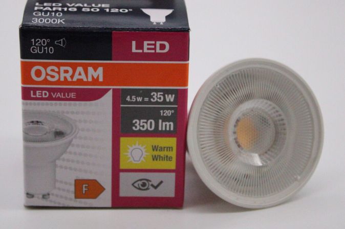Osram LED-Wert GU10 Spot Strahler Lampe  35W Warmweiß 