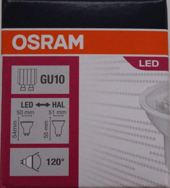 Osram LED-Wert GU10 Spot Strahler Lampe  35W Warmweiß 