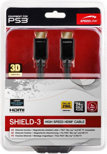 Speedlink (B-WARE)   Shield-3 HDMI Kabel für PlayStation PS3/PS4