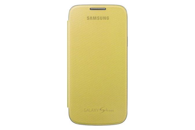 Samsung Hülle Schutzhülle Clip-On Flip Case Cover für Galaxy S4 Mini - Gelb