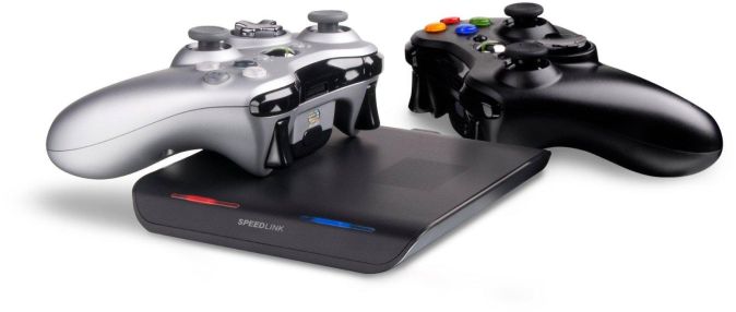 Speedlink [B-Ware] Zone Xbox 360 kontaktlose Induktions Ladestation zwei Akku-Sets
