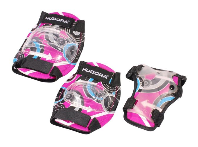 Hudora Kinder-Protektoren-Set Pink Style Gr. M Hudora Kinder-Protektoren-Set Pink Style Gr. M
