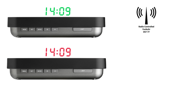 TFA Funkuhr 3D Hologramm Funk Uhr Datum Temperatur Netzteil TFA Funkuhr 3D Hologramm Funk Uhr Datum Temperatur Netzteil