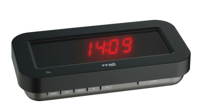 TFA Funkuhr 3D Hologramm Funk Uhr Datum Temperatur 
