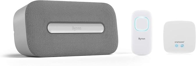 Byron DBY-25931HW Kabellose Funkklingel Türklingel Set +Smartwares Link Byron DBY-25931HW Kabellose Funkklingel Türklingel Set +Smartwares Link