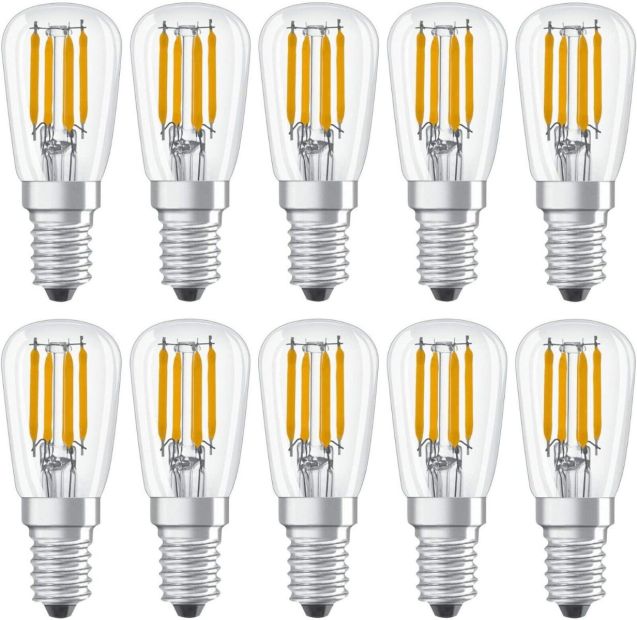 OSRAM E14 LED Kühlschranklampe Birne T26 25W Kaltweiß Leuchte [10ER]