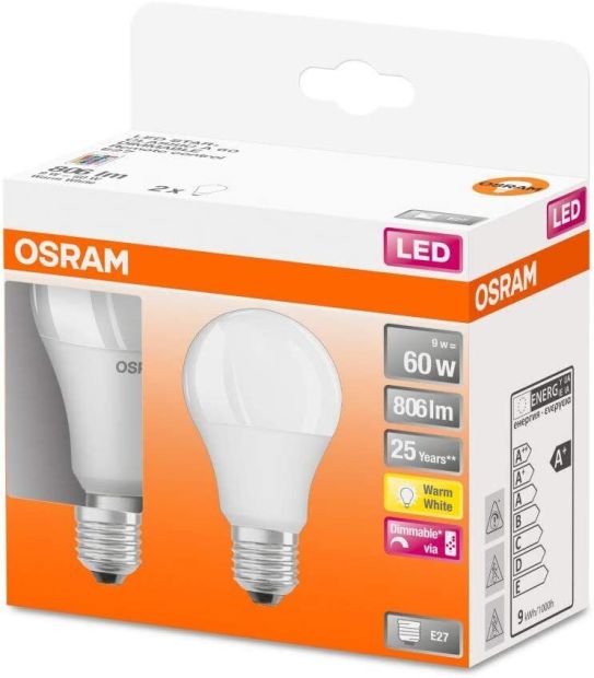 OSRAM STAR+ RGBW LED Lampe E27 Birne mit Fernbedienung 60W [2ER PACK]