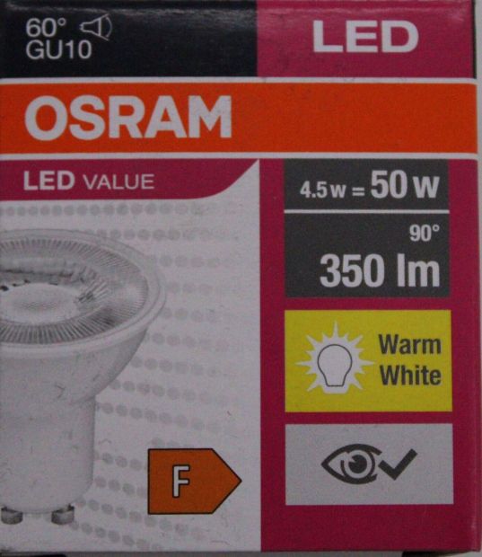 OSRAM GU10 LED Spot Strahler warmweiß PAR16 50W Reflektorlampe OSRAM GU10 LED Spot Strahler warmweiß PAR16 50W Reflektorlampe