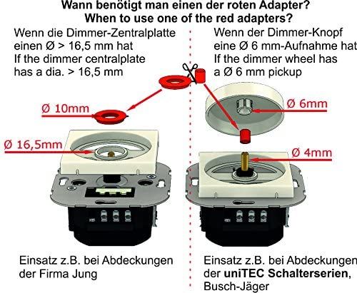 Unitec Phasenanschnittdimmer für Beleuchtung Drehdimmer mit Schraubklemmen