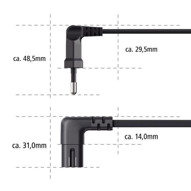 Hama 3m Netzkabel mit Flachem Eurostecker Eurokabel Schwarz Hama 3m Netzkabel mit Flachem Eurostecker Eurokabel Schwarz