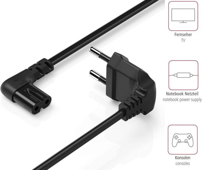 Hama 3m Netzkabel mit Flachem Eurostecker Eurokabel Schwarz Hama 3m Netzkabel mit Flachem Eurostecker Eurokabel Schwarz