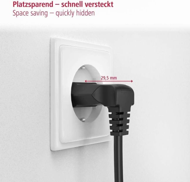 Hama 3m Netzkabel mit Flachem Eurostecker Eurokabel Schwarz Hama 3m Netzkabel mit Flachem Eurostecker Eurokabel Schwarz