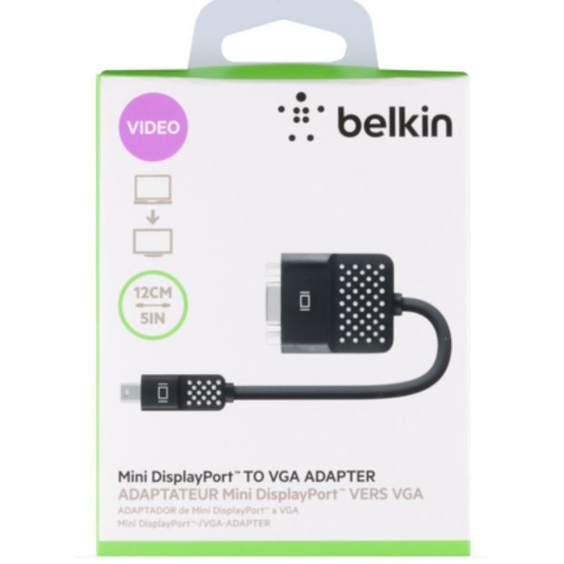 Belkin Mini Display Port auf VGA Adapter Konventer Stecker TV/Monitor Belkin Mini Display Port auf VGA Adapter Konventer Stecker TV/Monitor