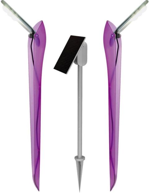 LUTEC LED Spießleuchten Set inc Solarpaneel Violet 1 Watt [B-Ware]
