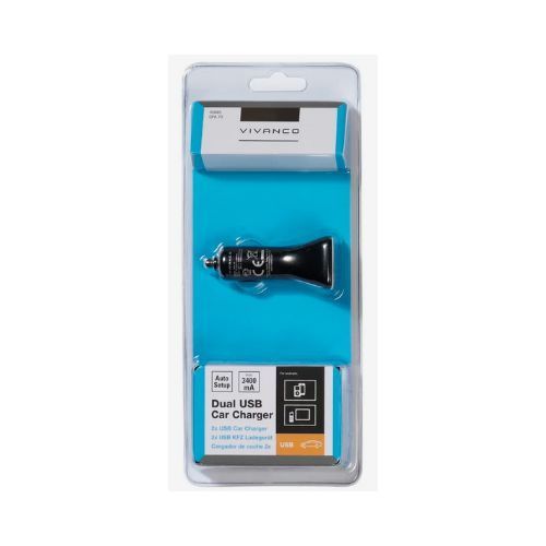 Vivanco 2 Fach USB Kfz Ladegerät Zigarettenanzünder Auto Charger Ladeadapter
