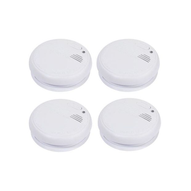 ViVanco™ Rauchwarnmelder Photoelektrisch 85dB Alarm inkl. Batterie [4er-Pack]