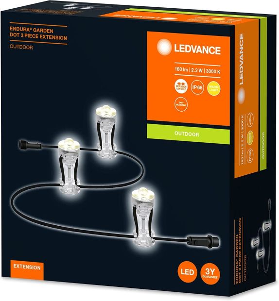 LEDVANCE LED ENDURA GARDEN DOT EXT 3P Gartenleuchte Lichterkette 