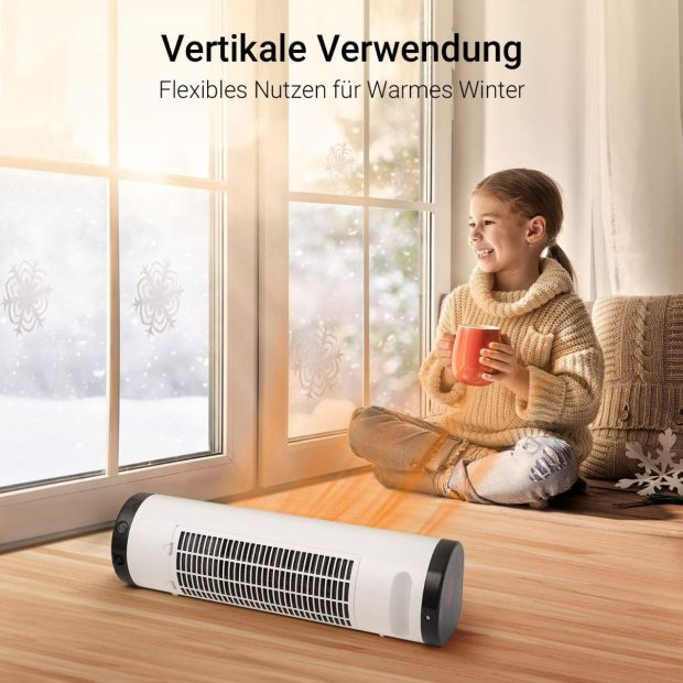 Midea NTH20-17BR DIGITAL Keramik Heizlüfter Weiß/Schwarz