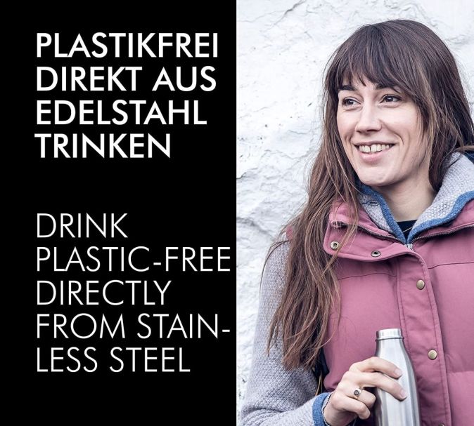 Thermos Trinkflasche 500ml Isolierflasche Edelstahl Thermosflasche Pink