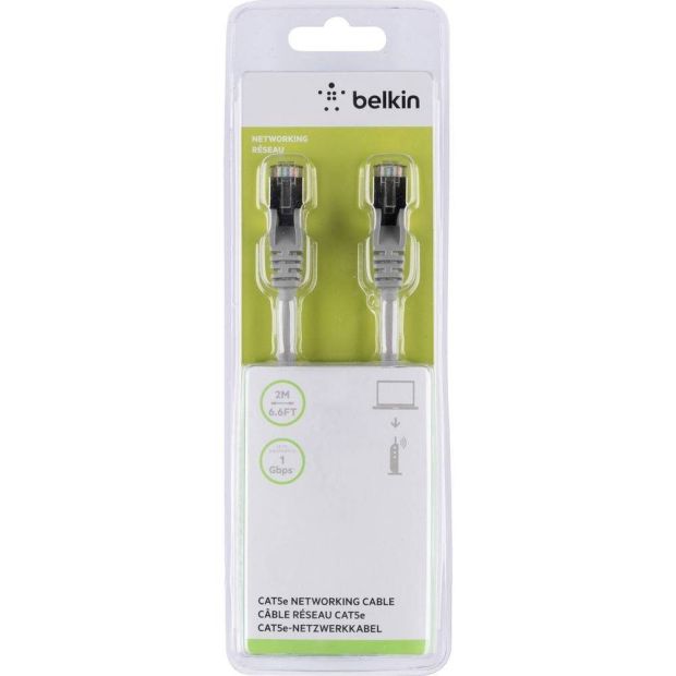 Belkin CAT5e RJ45M Netzwerkkabel Patchkabel mit Rastnasenschutz 2m Belkin CAT5e RJ45M Netzwerkkabel Patchkabel mit Rastnasenschutz 2m