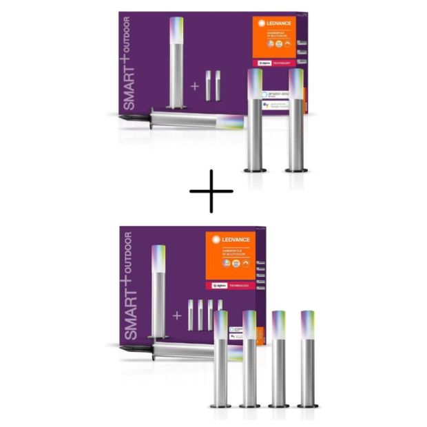 LEDVANCE® Smart ZigBee LED Gartenleuchte RGBW Erdspieß 3+5 Pole Set LEDVANCE® Smart ZigBee LED Gartenleuchte RGBW Erdspieß 3+5 Pole Set