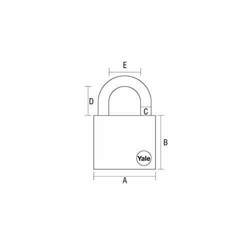 Yale Vorhängeschloss Bügelschloss Hangschloss 52 mm Yale Vorhängeschloss Bügelschloss Hangschloss 52 mm