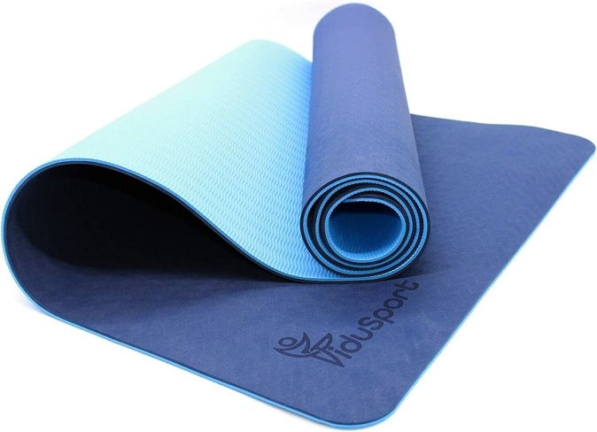 Fidusport Bunt TPE Gymnastikmatte Yogamatte Fitnessmatte 183x61x0,6 