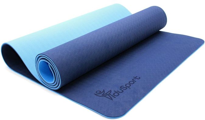 Fidusport Bunt TPE Gymnastikmatte Yogamatte Fitnessmatte 183x61x0,6 