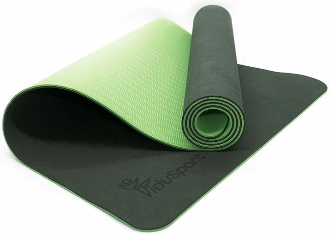 Fidusport Bunt TPE Gymnastikmatte Yogamatte Fitnessmatte 183x61x0,6 