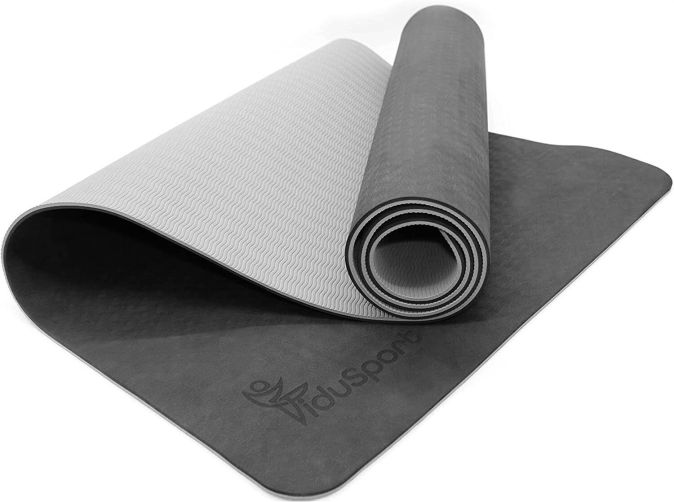 Fidusport Bunt TPE Gymnastikmatte Yogamatte Fitnessmatte 183x61x0,6 