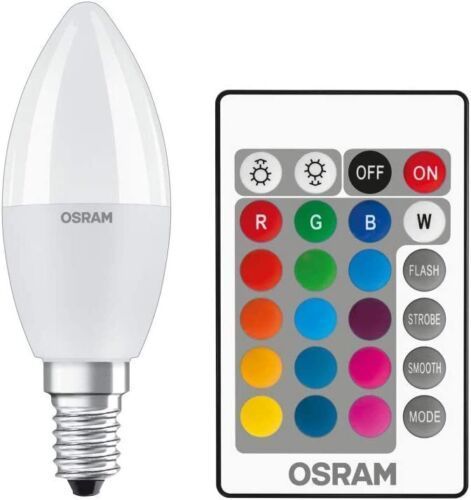 OSRAM STAR+ RGBW LED Lampe E14 mit Fernbedienung 40W Dimmbar OSRAM STAR+ RGBW LED Lampe E14 mit Fernbedienung 40W Dimmbar