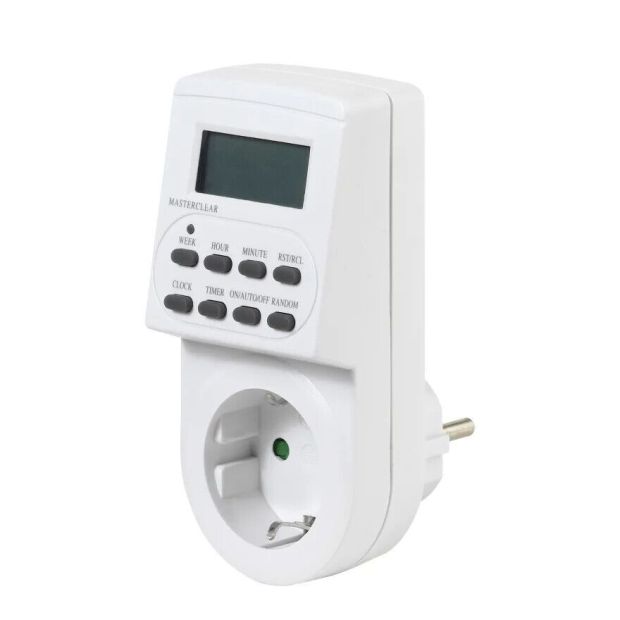 Vivanco Digitale Tages- und Wochenzeitschaltuhr Timer LCD Display 