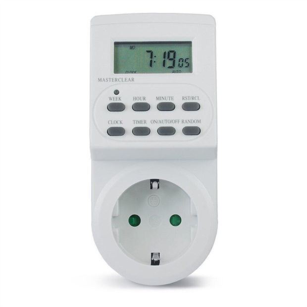 Vivanco Digitale Tages- und Wochenzeitschaltuhr Timer LCD Display 