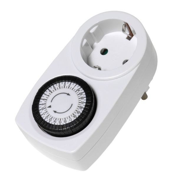 Zeitschaltuhr Steckdose mechanisch Timer Tageszeitschaltuhr Zeitschalter 48x
