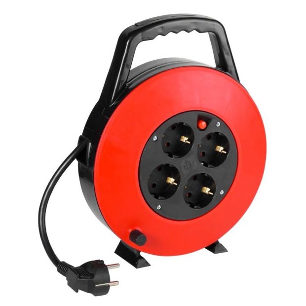 VIVANCO Indoor Kabeltrommel CR 75B 7,5m rot/schwarz VIVANCO Indoor Kabeltrommel CR 75B 7,5m rot/schwarz