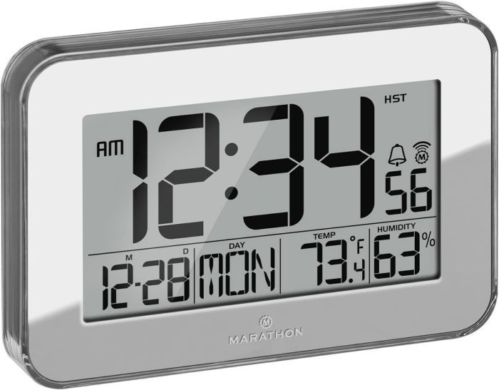 Marathon Atom-Wanduhr Kristallrahmen Hygrometer 