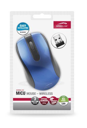 Speedlink (B-WARE) Micu kabellose 3-Tasten-Maus (für Rechts- und Linkshänder, 1600dpi, USB) blau