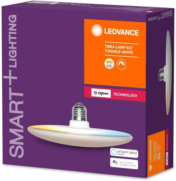 LEDVANCE Smart+ LED, ZigBee Lampe mit E27 Sockel, warmweiß bis tageslicht (2700K - 6500K), dimmbar, Direkt kompatibel mit Echo Plus und Echo Show (2. Gen.), Kompatibel mit Philips Hue Bridge