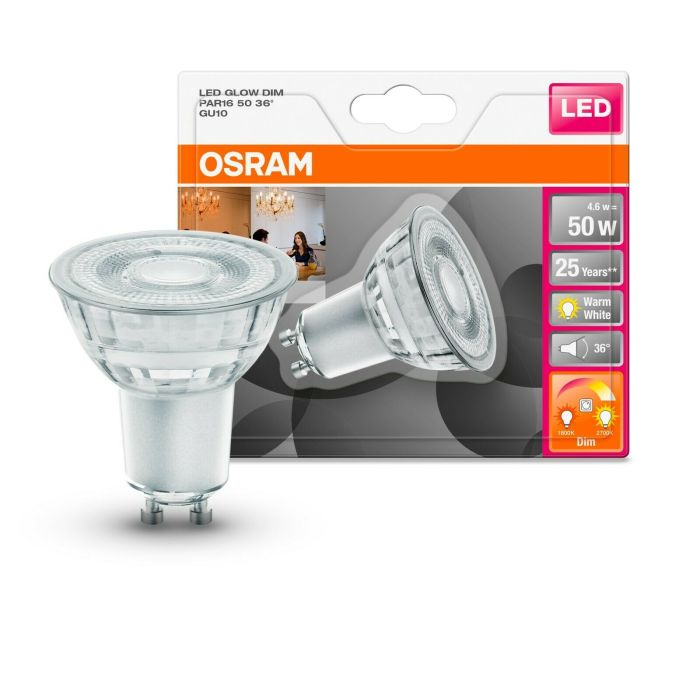 OSRAM GU10 LED Spot GLOWdim Reflektor Lampe Dimmbar 4,5W=50W Leuchte warmweiss