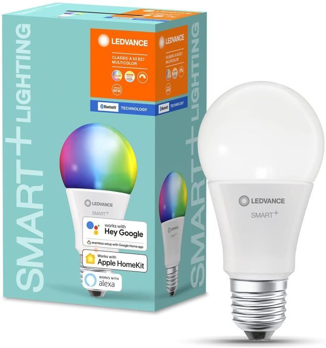 LEDVANCE Smarte LED Lampe mit Bluetooth Mesh Technologie E27 Sockel Lichtfarbe Änderbar Steuerbar mit Google und Alexa 4er Pack