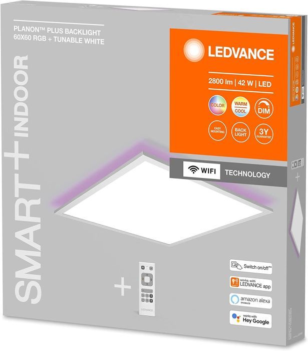 LEDVANCE LED WiFi Deckenleuchte 40W 60x60 cm Wandleuchte dimmbar RGB 