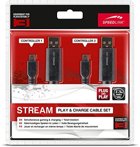 Speedlink (B-WARE) Ladekabel für PS3 - STREAM Play &amp; Charge Cable Set Ladekabel-Set 