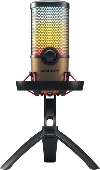 CHERRY UM 9.0 PRO USB Mikrofon mit RGB Gaming Microphone Streaming Podcast 
